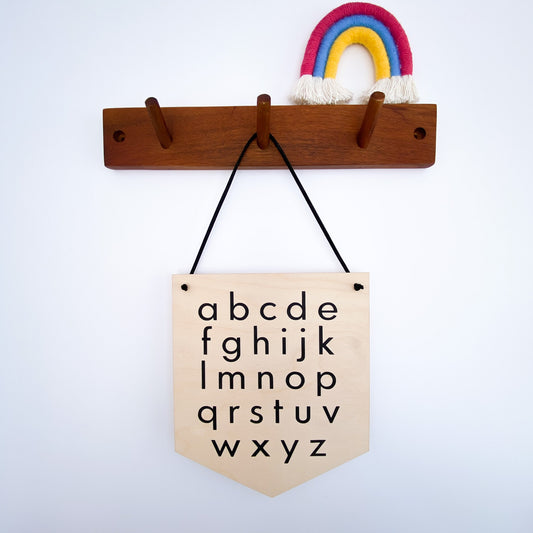 Alphabet Lower Case Wooden banner