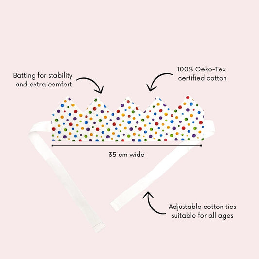 Yellow Striped Baby / Toddler Birthday Crown