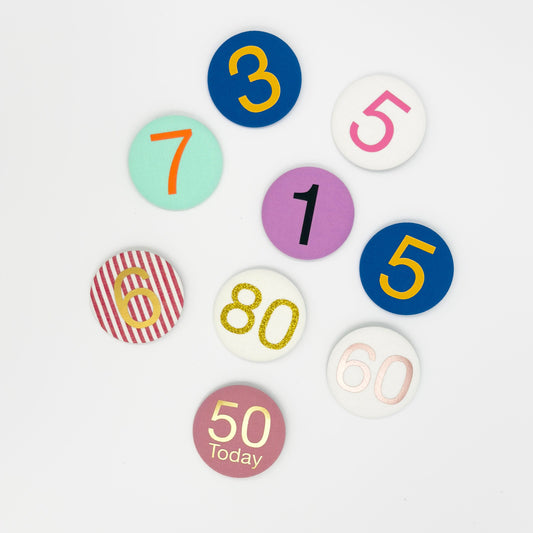 Birthday Number Fabric Badge
