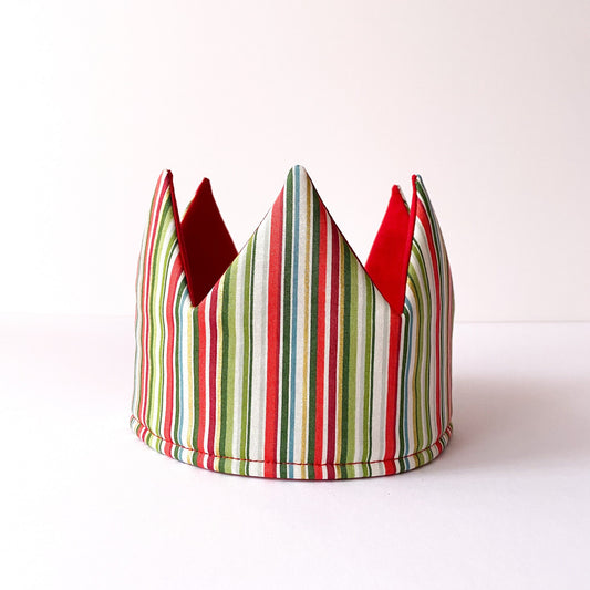 Festive Striped Christmas Crowns