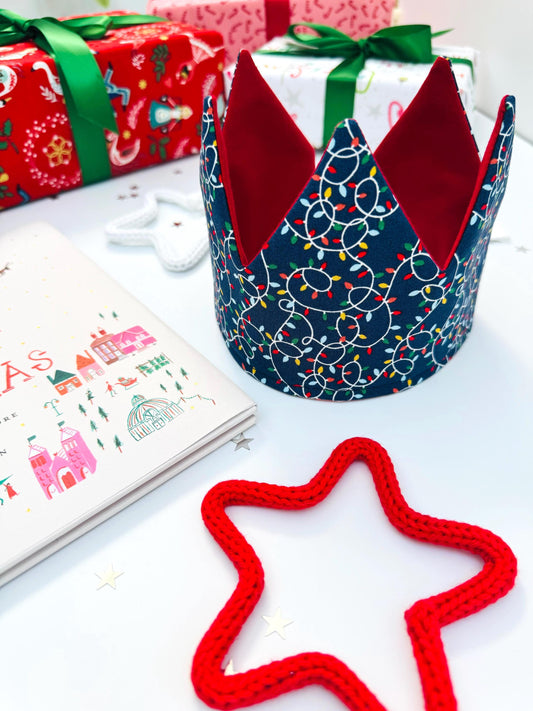 Christmas Lights Liberty Print Christmas Crown