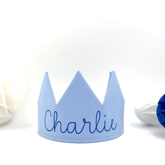 Baby Blue Personalised Birthday Crown