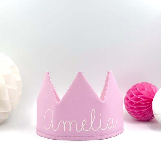 Baby Pink Personalised Birthday Crown