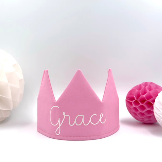 Carnation Pink Personalised Birthday Crown