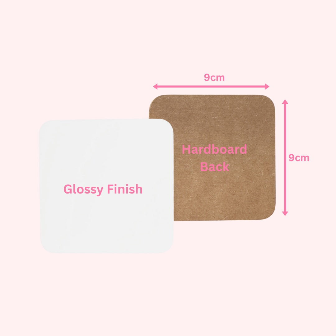 Bookish Christmas coaster