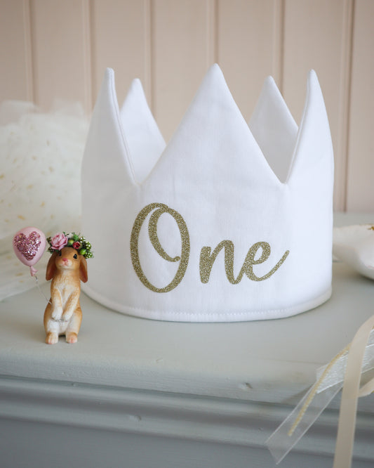 White Personalised Birthday Party Crown