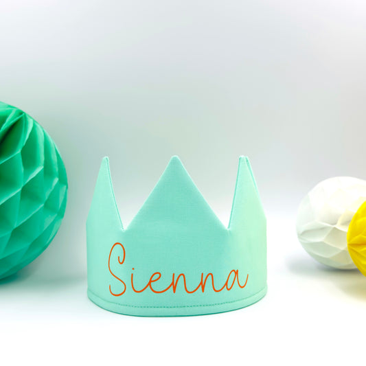 Mint Green Personalised Birthday Crown