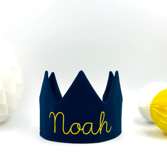 Navy Personalised Birthday Crown