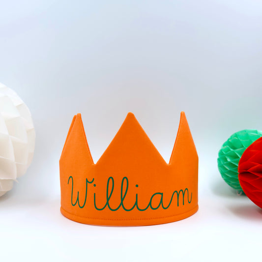 Orange Personalised Birthday Crown