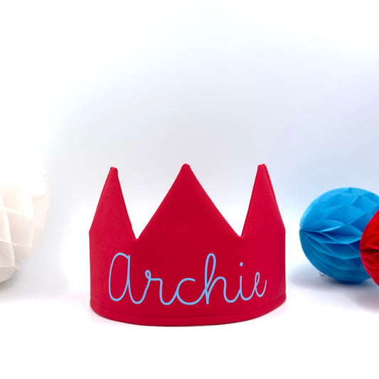 Red Personalised Birthday Crown