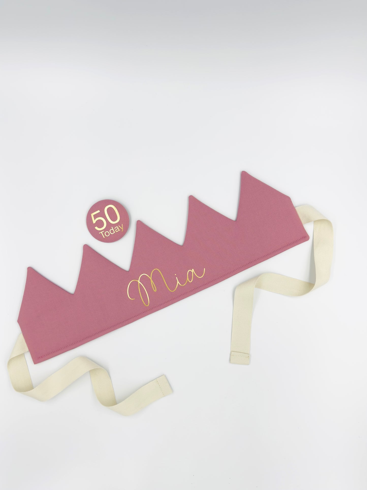 Rose Pink Personalised Birthday Crown