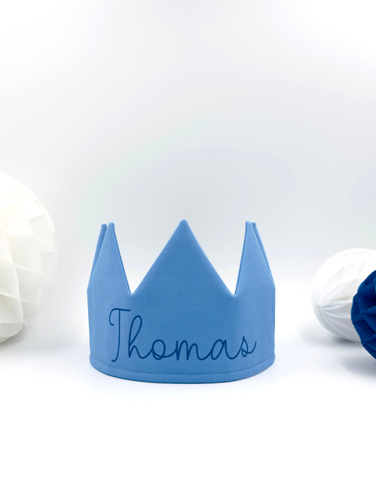 Sky Blue Personalised Birthday Crown