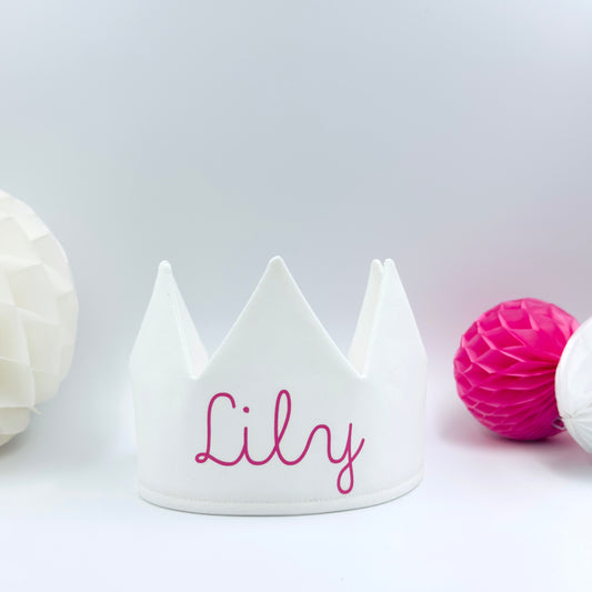 White Personalised Birthday Crown