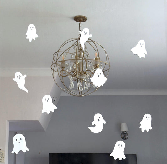 Halloween Ghosts Reusable Static Cling Vinyl Window Decals