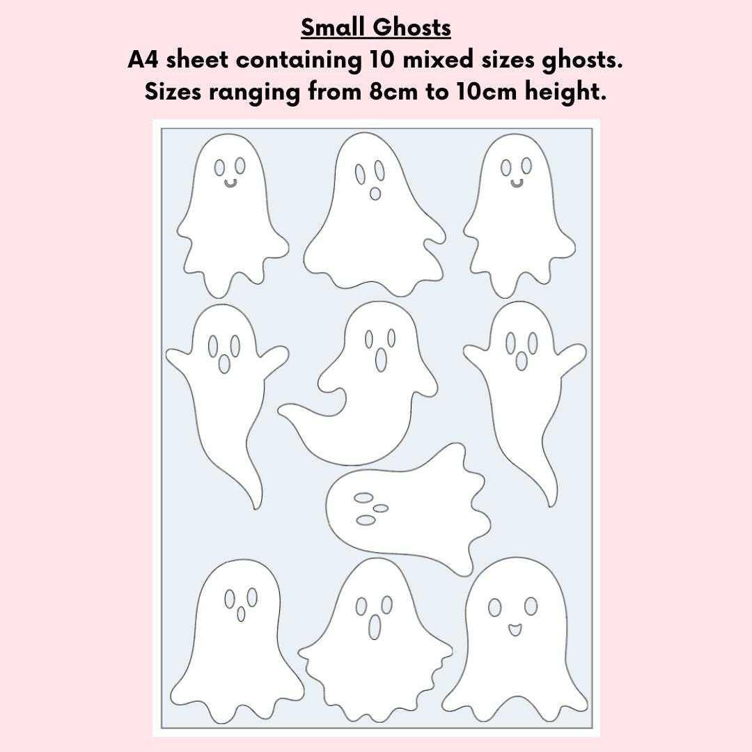 Halloween Ghosts Reusable Static Cling Vinyl Window Decals