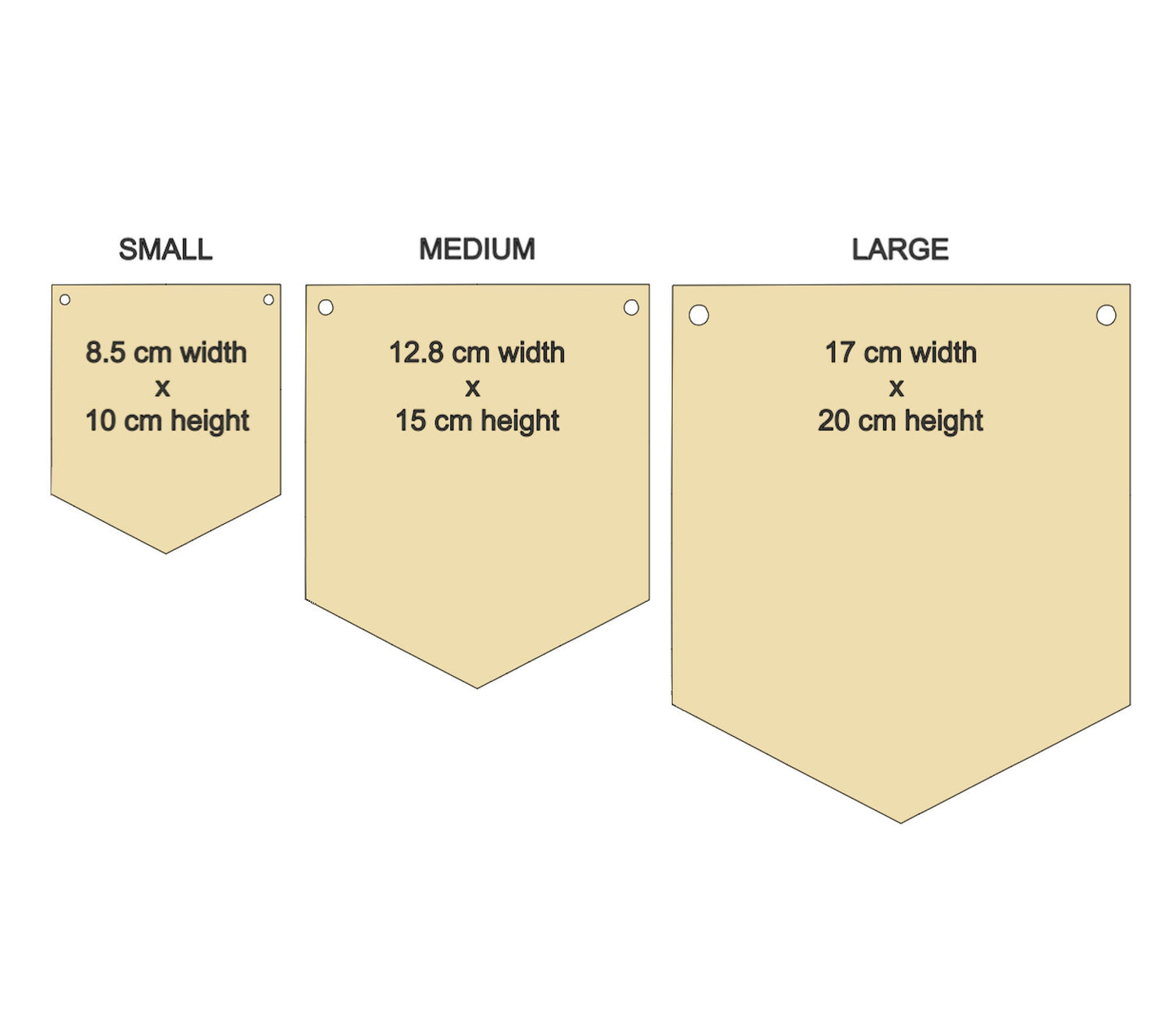 Mini Scandi Wooden Hanging Banners