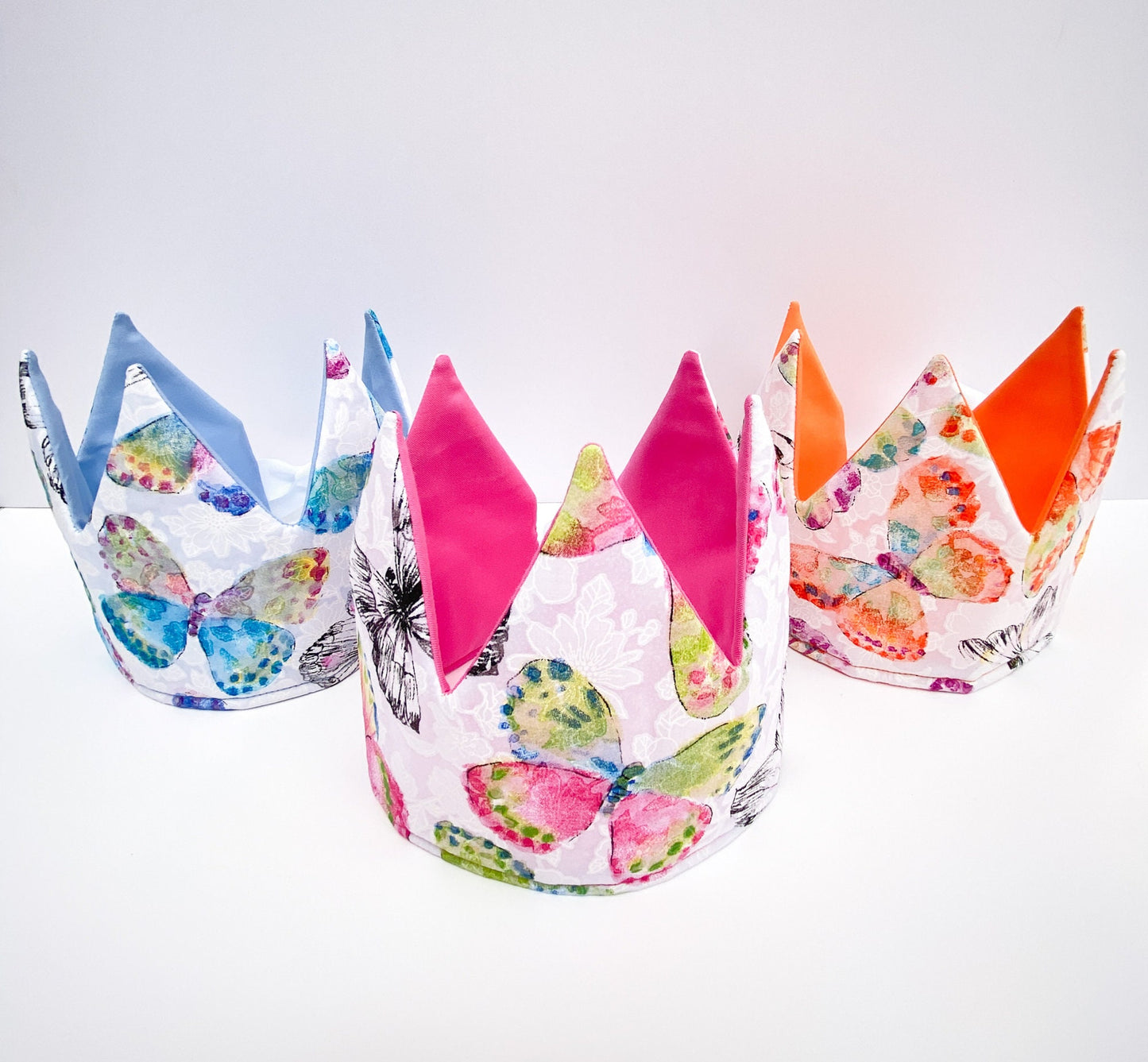 Orange Butterfly Reversible Crown