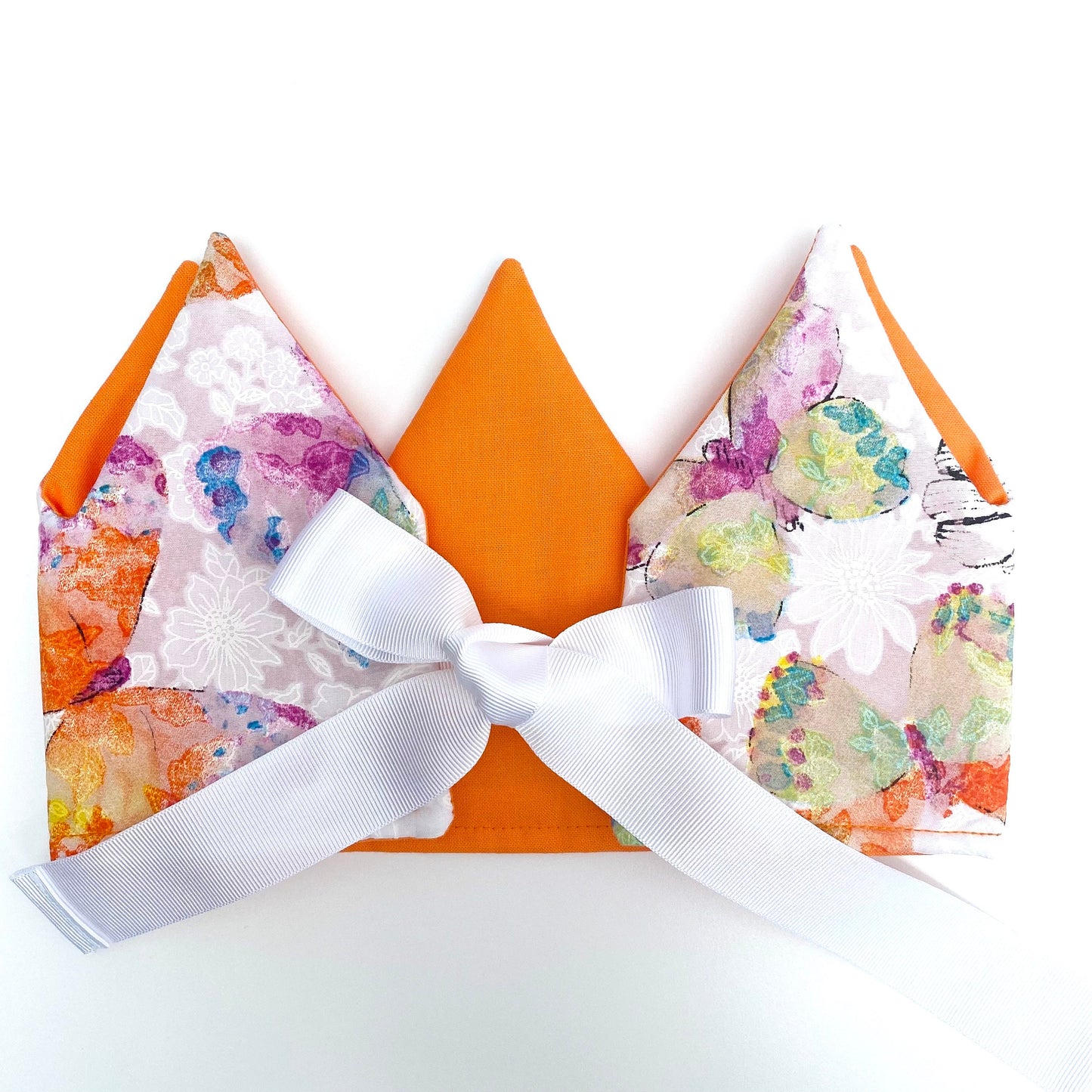 Orange Butterfly Reversible Crown