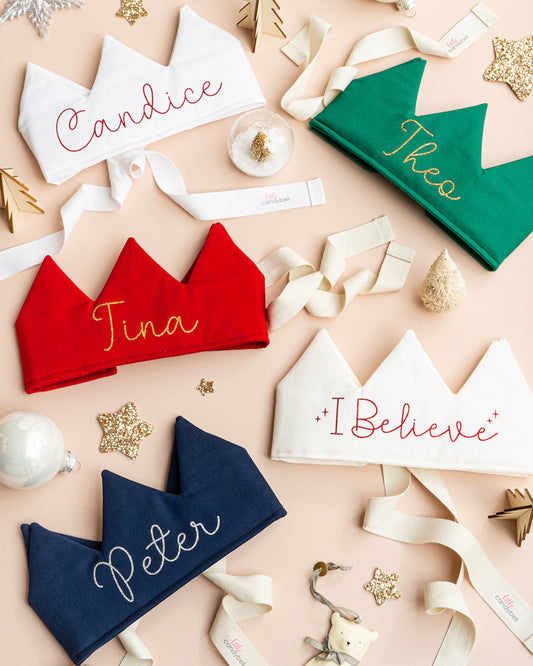 Green Personalised Christmas Party Crown