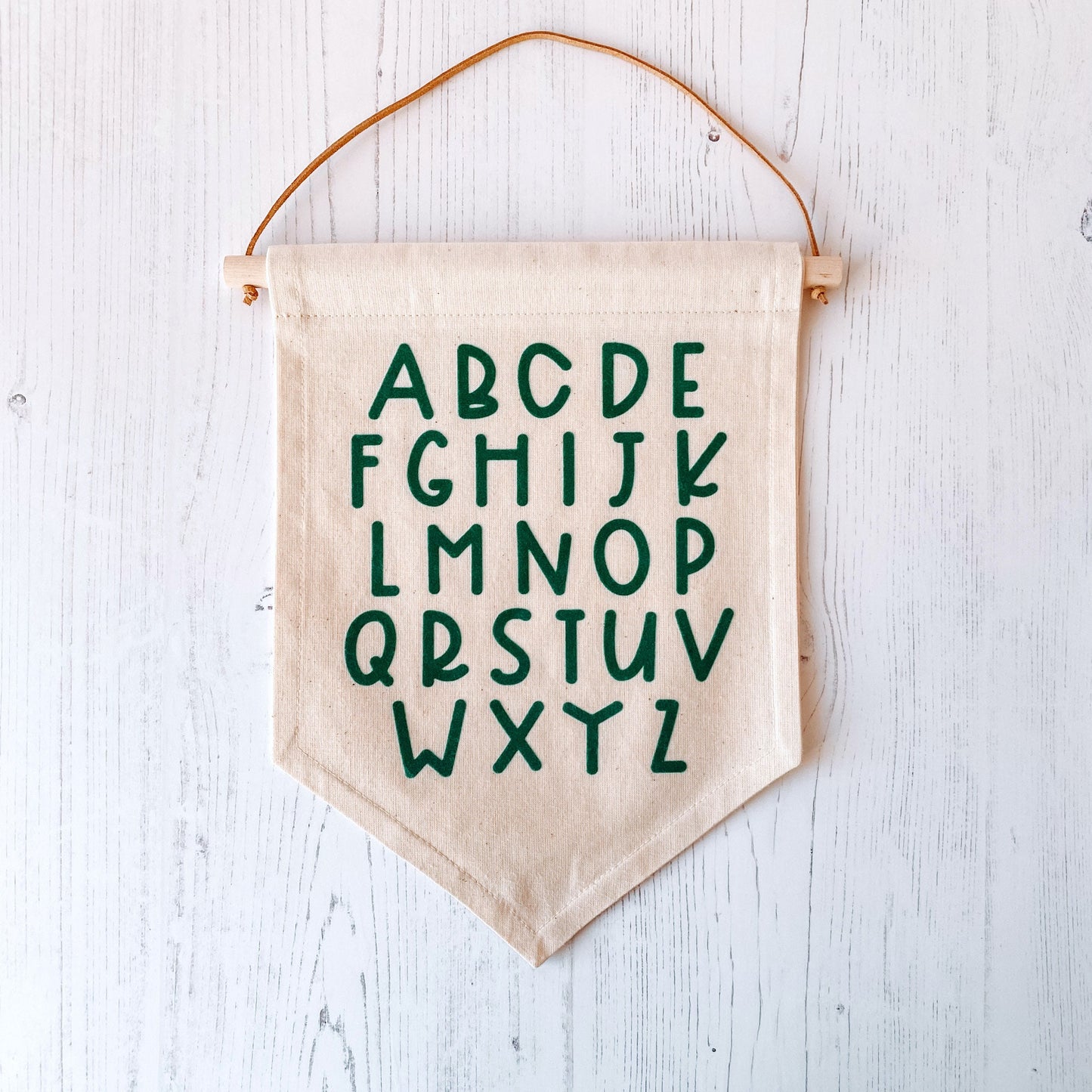 Green Alphabet Nursery Wall Banner