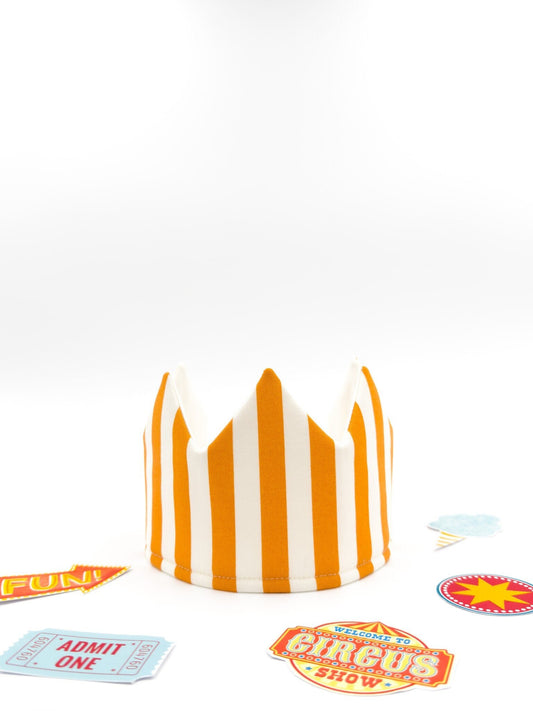 Yellow Striped Baby / Toddler Birthday Crown