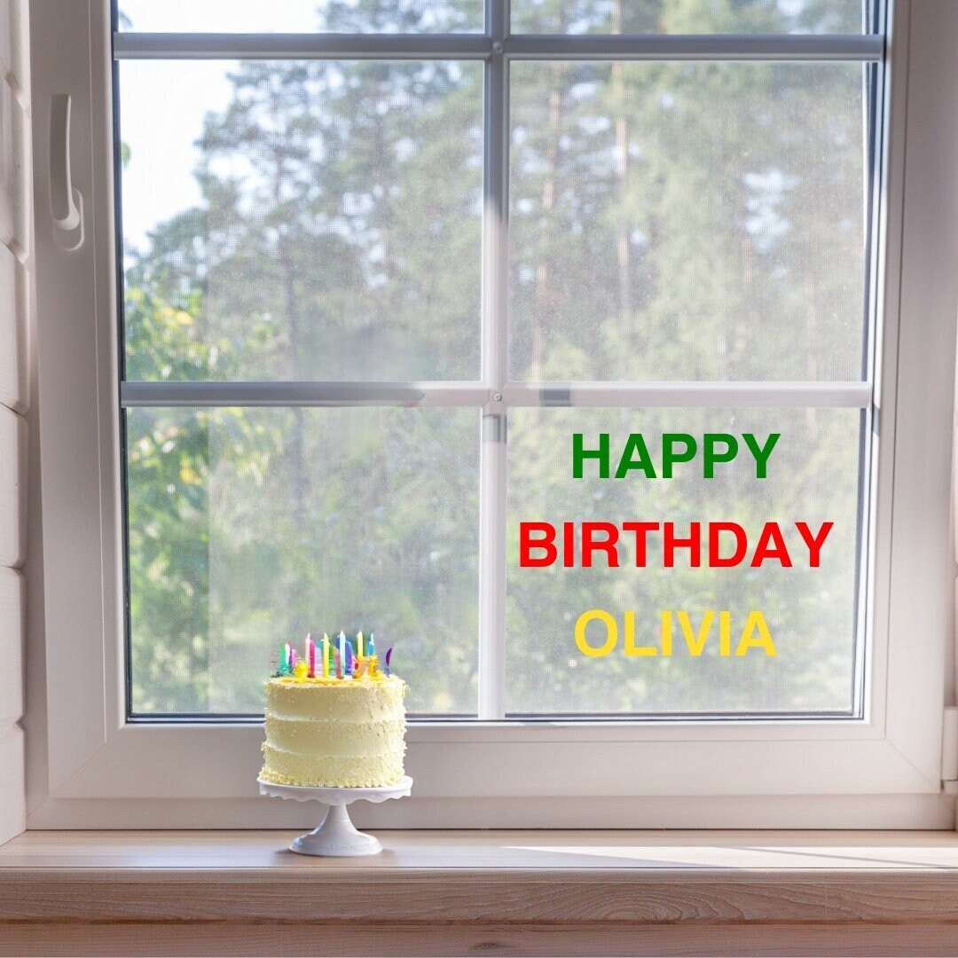 HAPPY BIRTHDAY  Reusable Static Cling Vinyl Window Decals