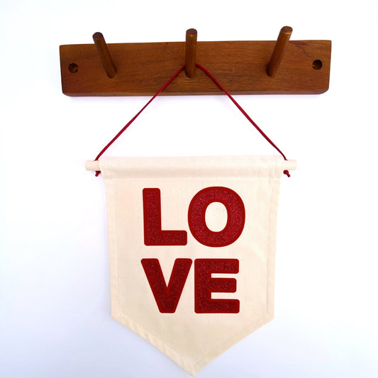 SAMPLE SALE - LOVE Fabric Wall Banner