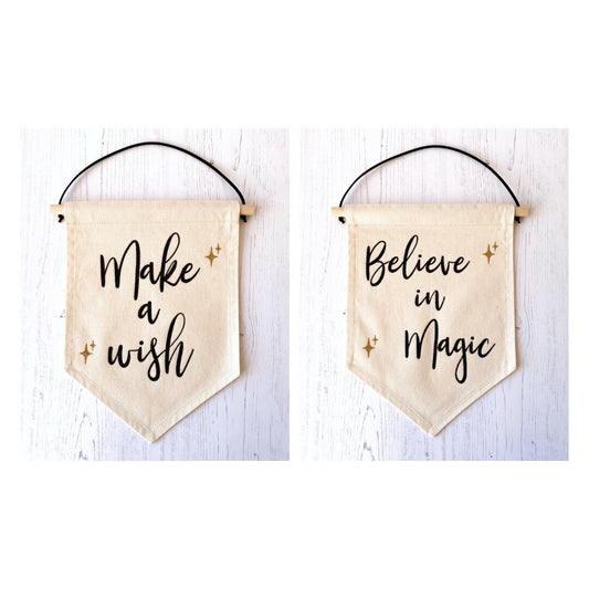 Make a Wish / Believe in Magic Wall Banners