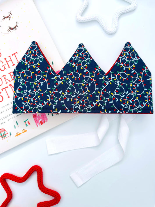 Christmas Lights Liberty Print Christmas Crown