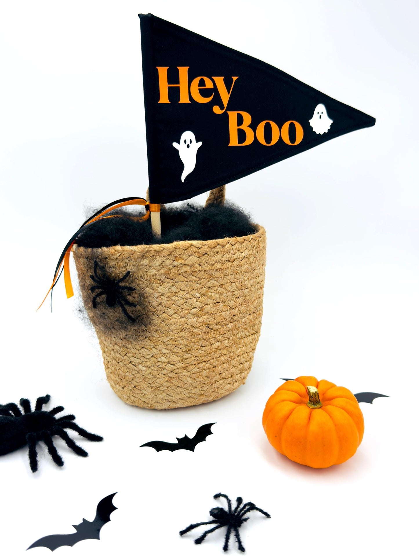 Hey Boo Halloween Pennant Flag