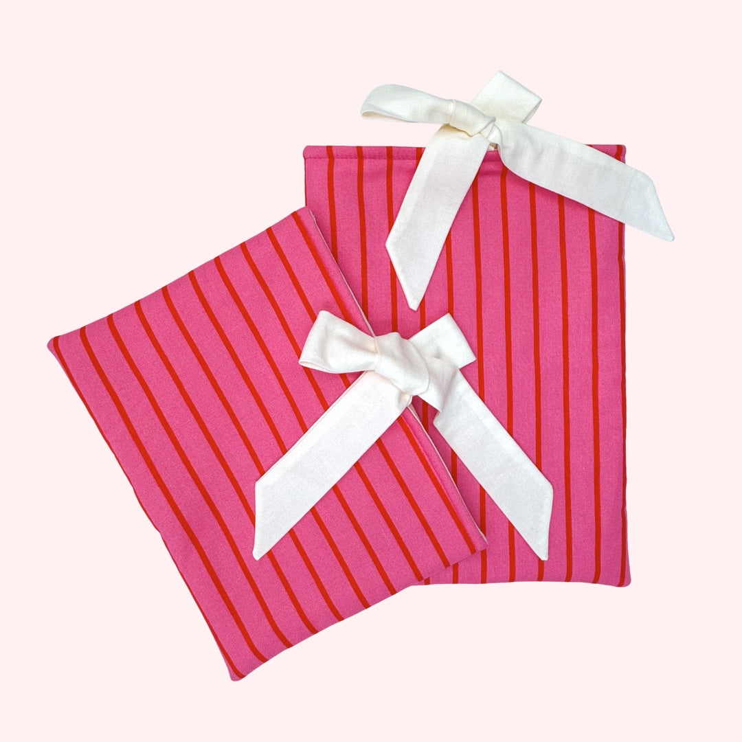 Berry Stripes Book Sleeve