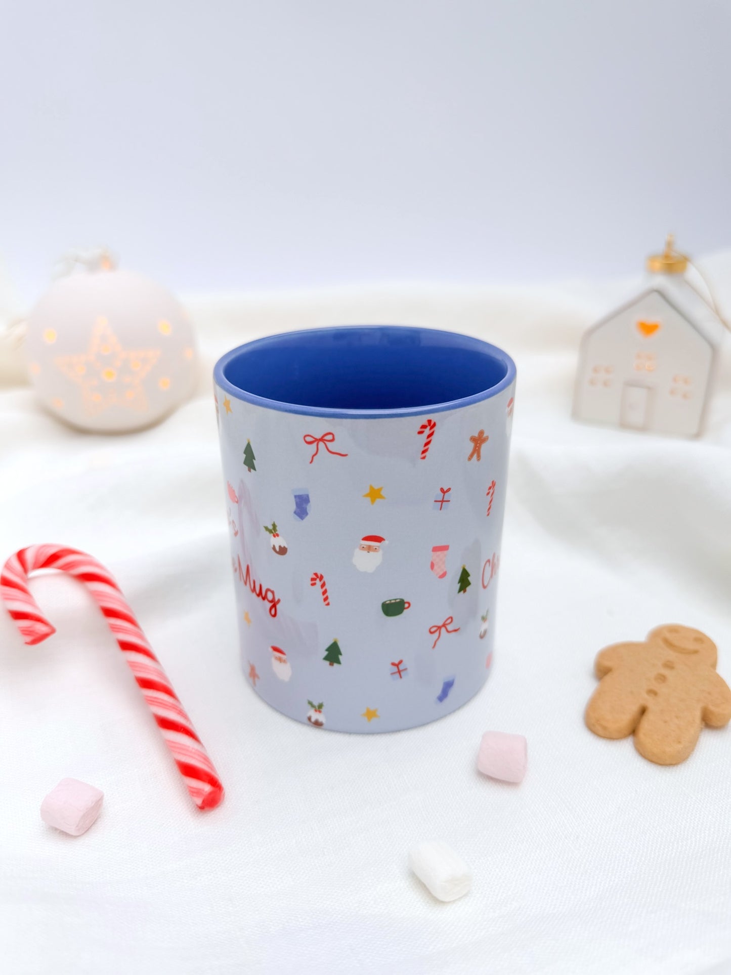 Blue Christmas Magic Ceramic Mug - Personalised