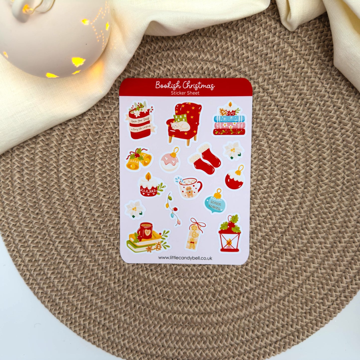 Bookish Christmas Sticker Sheet