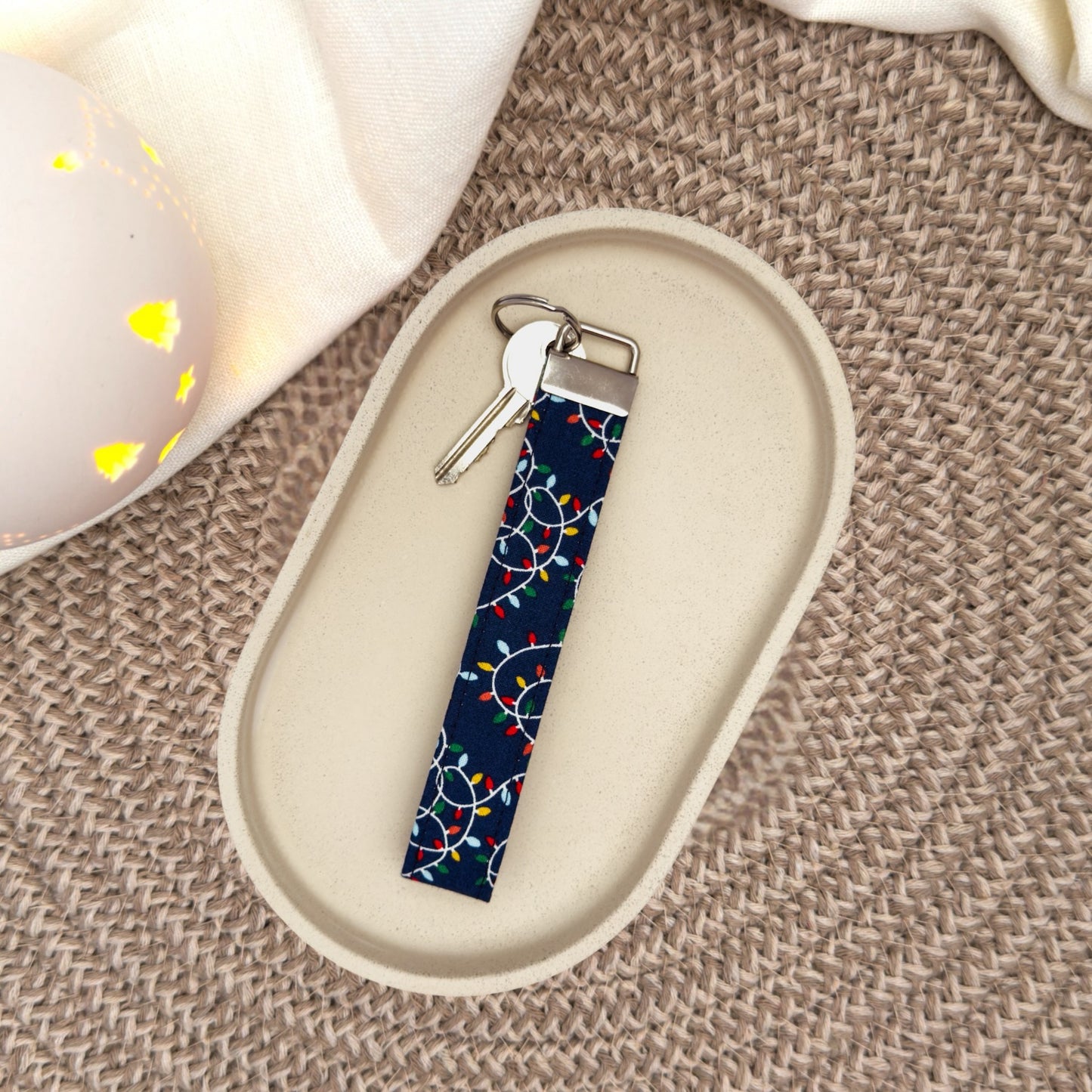 Christmas Lights Liberty Wristlet Keyfob