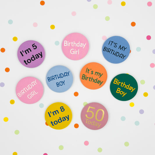 Birthday Fabric Badge - Samples