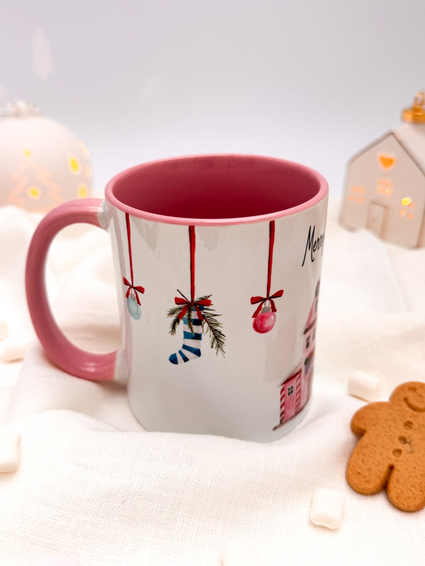 Pink Christmas Delight Ceramic Mug