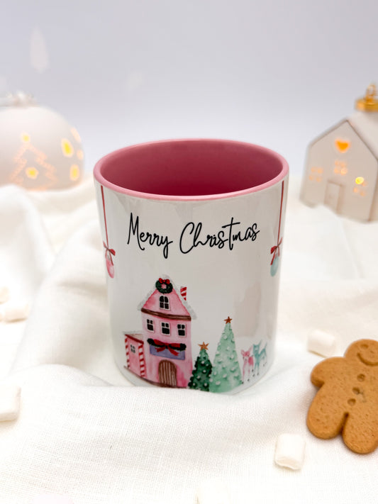 Pink Christmas Delight Ceramic Mug