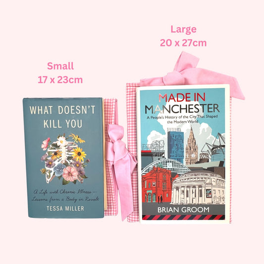 Pink Gingham Padded Book Sleeve