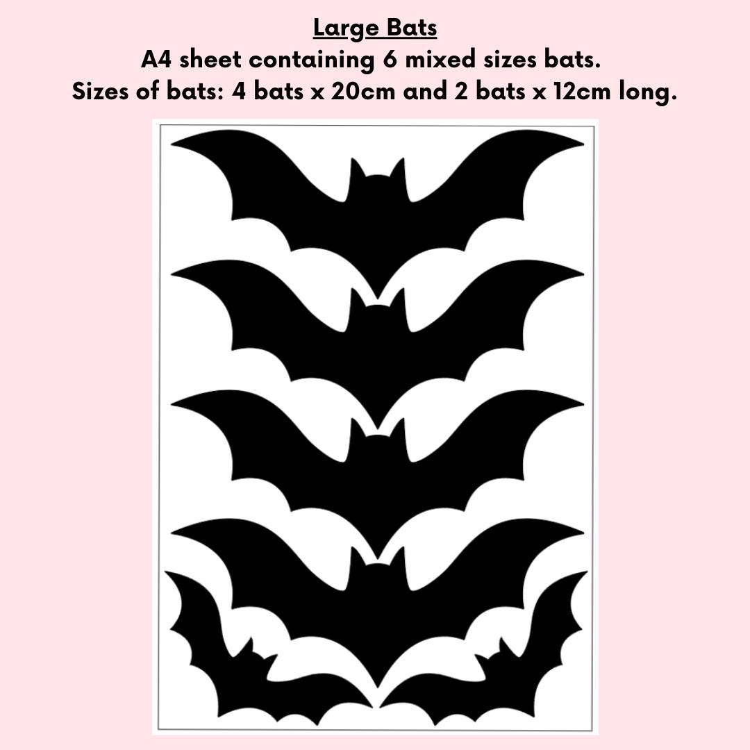 Halloween Bat Reusable Static Cling Vinyl Window Decals