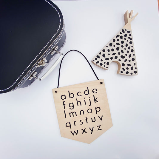 Alphabet Lower Case Wooden banner