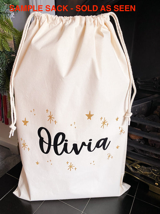 SAMPLE SALE - Christmas Sack - Please read item description before purchasing