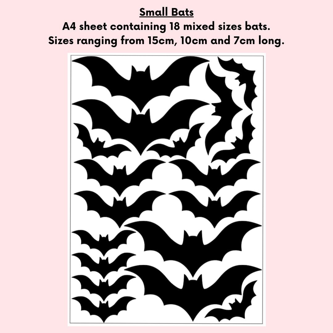 Halloween Bat Reusable Static Cling Vinyl Window Decals