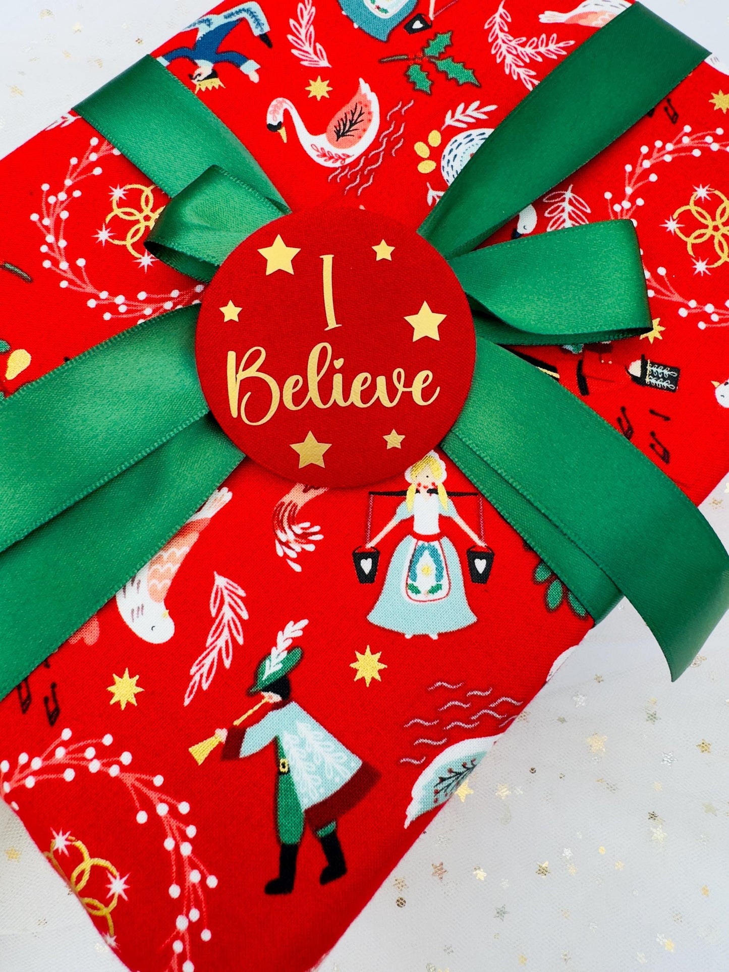 "I Believe" Christmas Fabric Badge