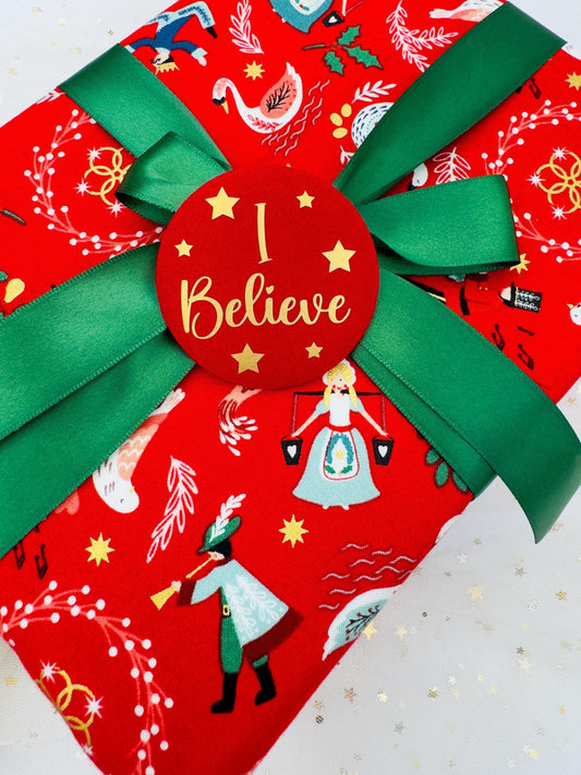 "I Believe" Christmas Fabric Badge