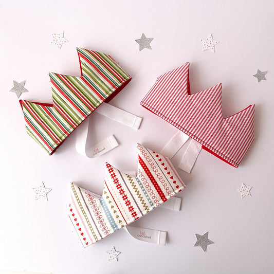 Festive Striped Christmas Crowns