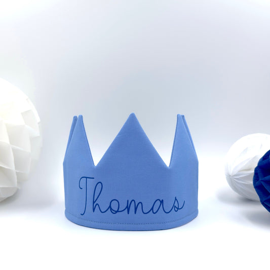 Sky Blue Personalised Birthday Crown