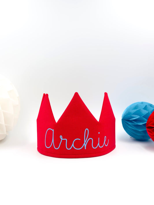 Red Personalised Birthday Crown