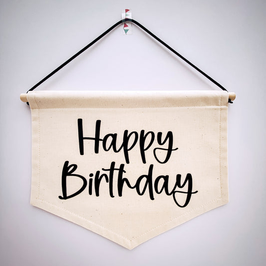 Happy Birthday Fabric Wall Banner