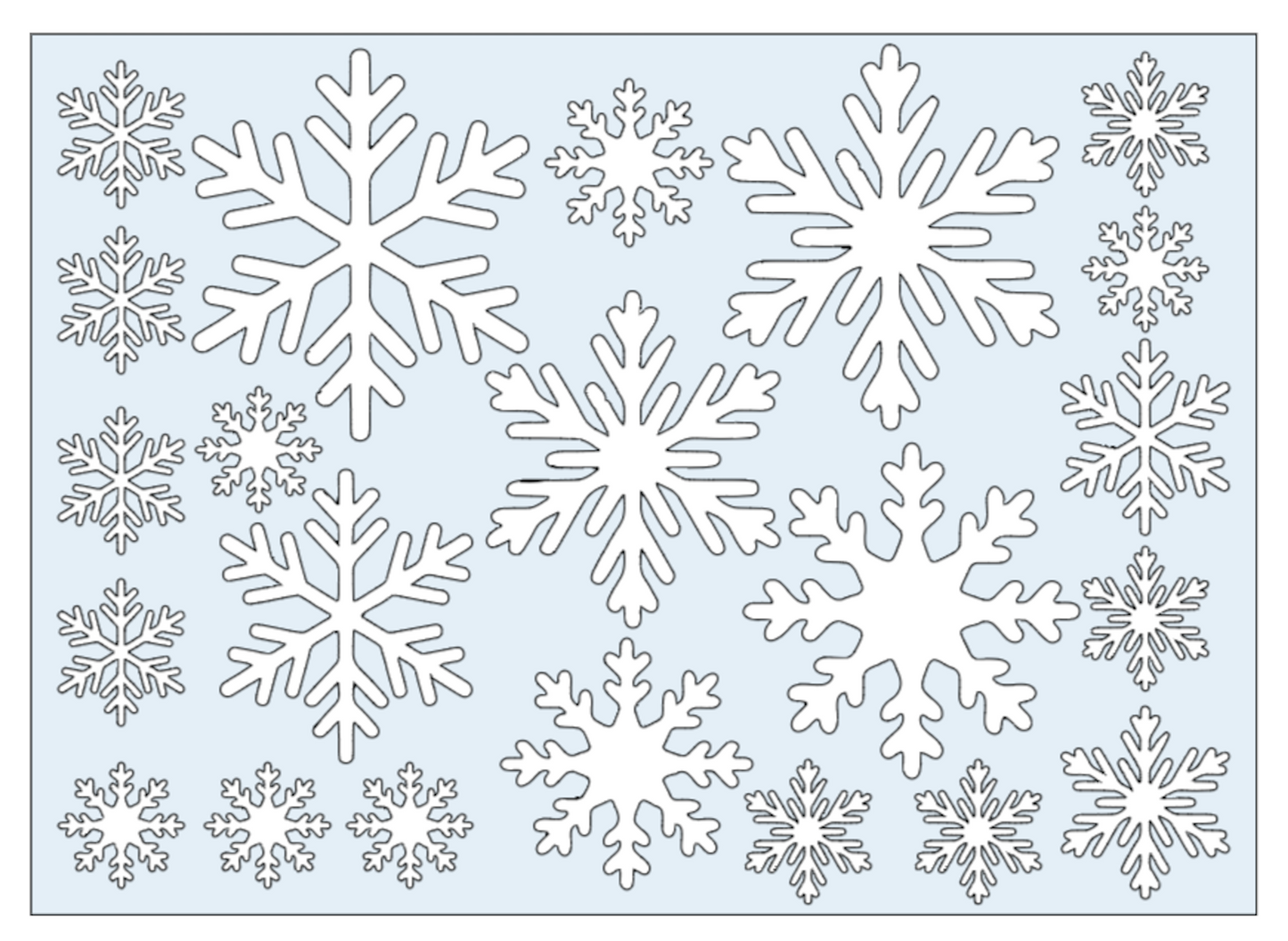 Dutch Christmas Houses Static Cling Vinyl Decals