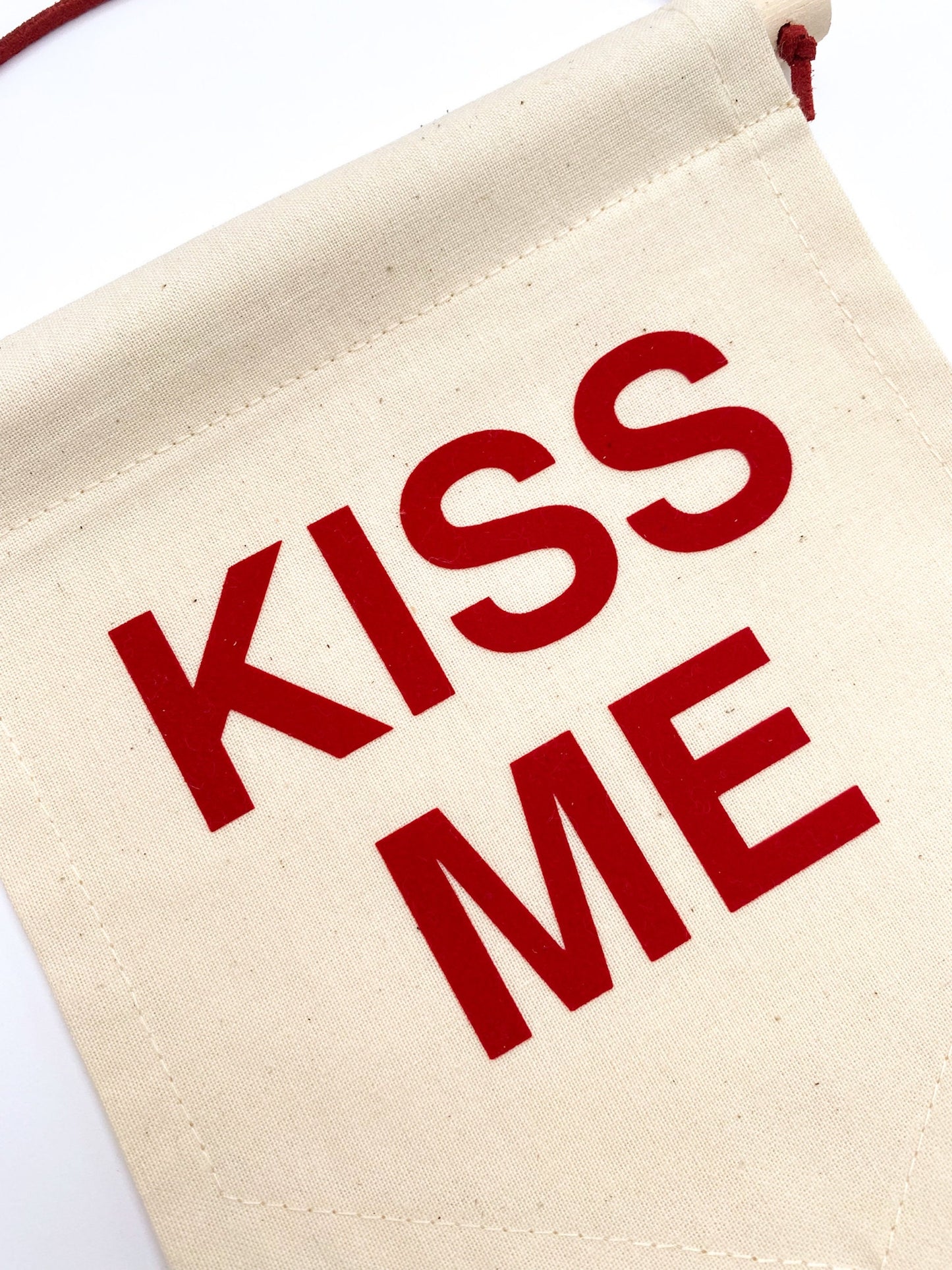 KISS ME Fabric Wall Banner